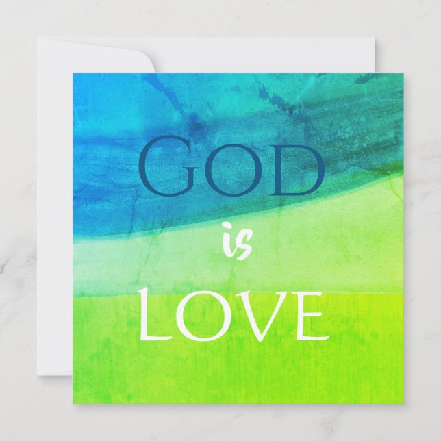 Gott ist Liebe Inspirationskarte (Vorderseite)