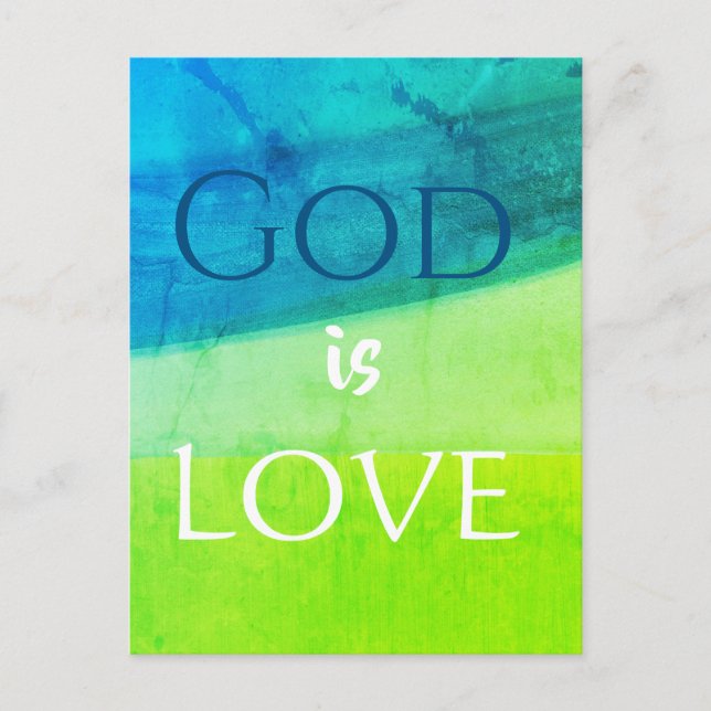 Gott ist Liebe Inspirierend Postkarte (Vorderseite)