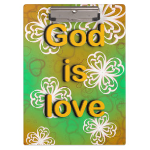 Gott ist Liebe Klemmbrett