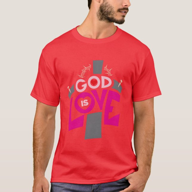 Gott ist Liebe Mädchen T-Shirt (Vorderseite)