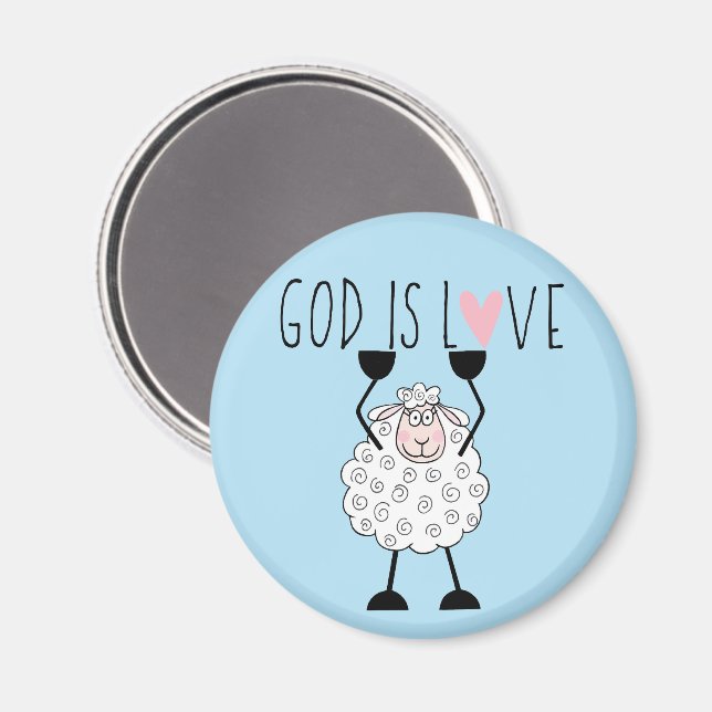 „Gott ist Liebe“ Magnet (Vorderseite/Rückseite)