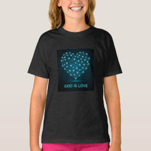 Gott ist Liebe Modernes geometrisches Herz Christl T-Shirt