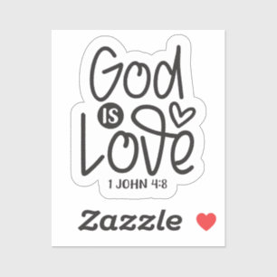 Gott ist Liebe Ostern Jesus Christliche Inspiratio Aufkleber