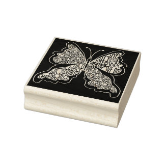 Gott ist Liebe Schmetterling-Briefmarke Gummistempel