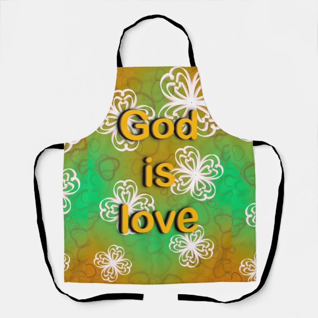 Gott ist Liebe Schürze (Vorderseite)