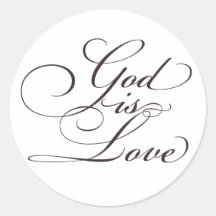 Gott ist Liebe Script Christlich Hochzeitsticker
