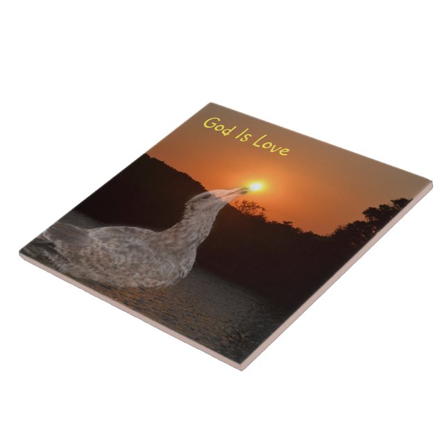Gott ist Liebe Sonnenuntergang Fliese (Seite)