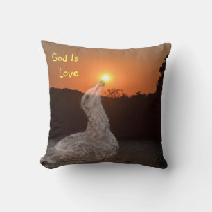 Gott ist Liebe Sonnenuntergang Kissen