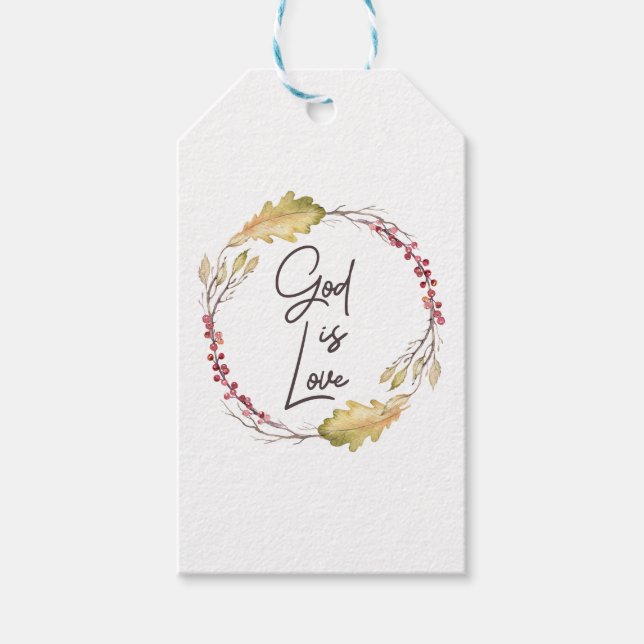 Gott ist Liebe - spirituell und religiös Geschenkanhänger (Vorderseite)