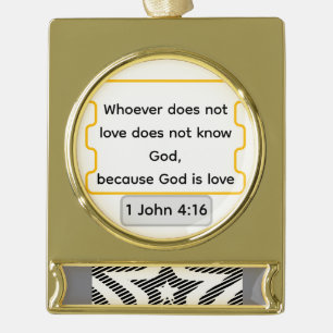 Gott ist Liebe Stern Eleganter Weihnachten in höch Banner-Ornament Gold