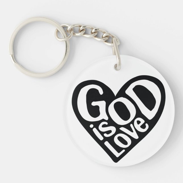Gott ist Liebe wie Jesus zitiert die Liebe Gottes  Schlüsselanhänger (Vorderseite)
