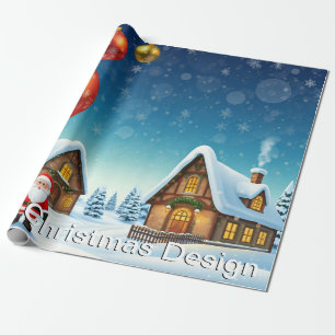 "Gott ist Liebe" Winter-Schneeszene - Christliches Geschenkpapier
