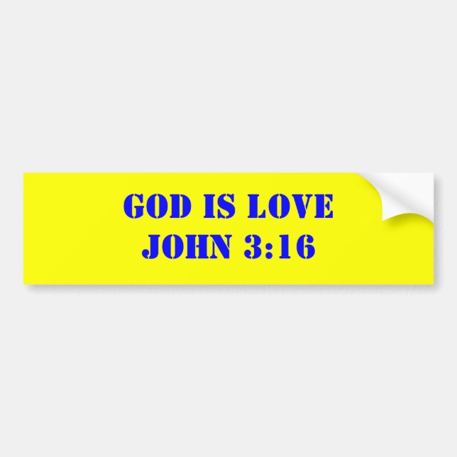 GOTT IST LOVEJOHN 3:16 AUTOAUFKLEBER (Vorne)