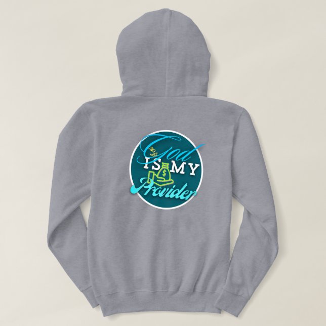 Gott ist mein Christlicher Hoodie (Design Rückseite)