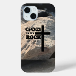 Gott ist mein Fels Bibelvers Schwarzes Kreuz Chris Case-Mate iPhone Hülle