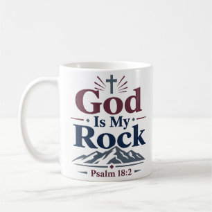 Gott ist mein Fels Motivierendes Schriftzitat Kaffeetasse