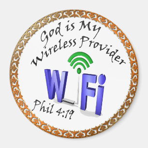 Gott ist mein Wireless-Provider Phil 4:19 Magnet