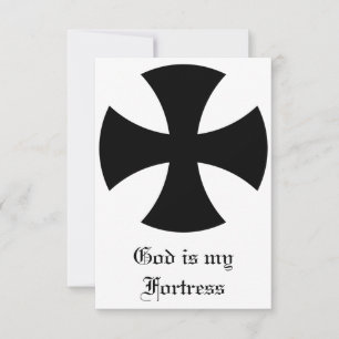 Gott ist Meine Festung Kreuz Heilige Karte Pater