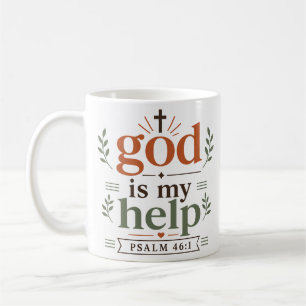 Gott ist meine Hilfe Inspirierende Schriftzusage Kaffeetasse