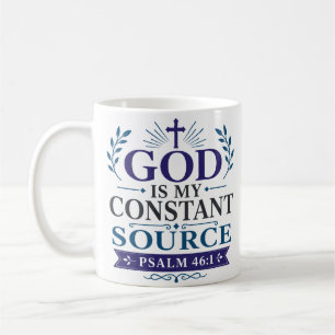 Gott ist meine ständige Quelle Minimalistischer Ch Kaffeetasse