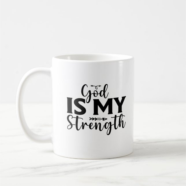 Gott ist meine Stärke Kaffeetasse (Links)