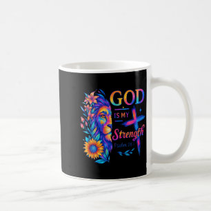 Gott ist meine Stärke Psalm 28_7 Löwen T-Shirt  Kaffeetasse