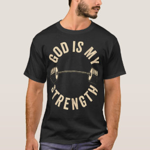 Gott ist meine Stärke Vintage-Turnhantel Fitness C T-Shirt
