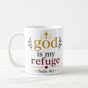 Gott ist meine Zuflucht Inspirierende christliche Kaffeetasse