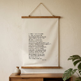 Gott ist mit dir Inspirierendes Gedicht-Teppich Cr Wandteppich Mit Holzrahmen