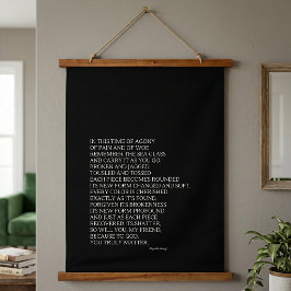 Gott ist mit dir Inspirierendes Gedicht-Teppich Sc Wandteppich Mit Holzrahmen