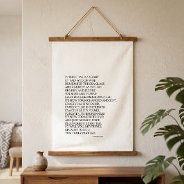 Gott ist mit dir Inspirierendes Gedicht-Teppich We Wandteppich Mit Holzrahmen