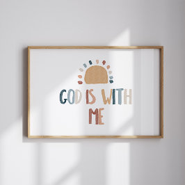 Gott ist mit mir gedruckt poster