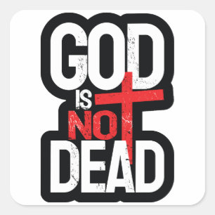 Gott ist nicht tot quadratischer aufkleber