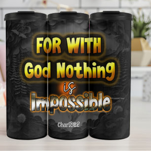 Gott ist nichts unmöglich glühen thermosbecher