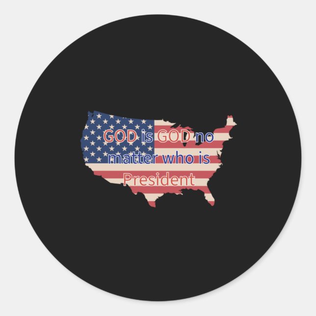 Gott ist runder aufkleber (Vorderseite)