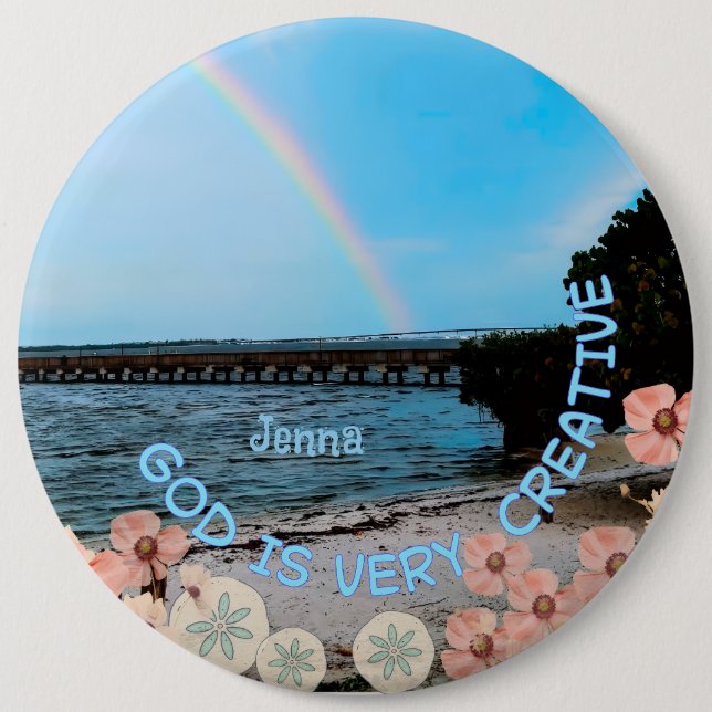 Gott ist sehr kreativ  button (Vorderseite)