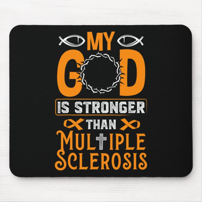 Gott ist stärker als Multiple Sklerose Mousepad (Vorne)