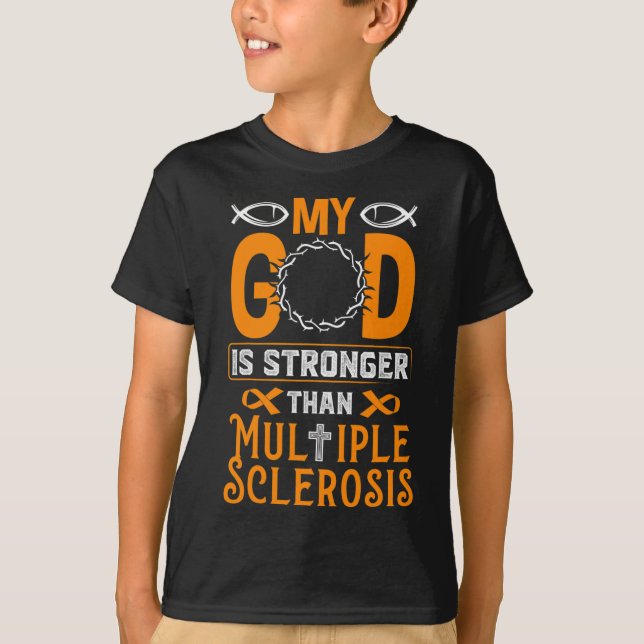 Gott ist stärker als Multiple Sklerose T-Shirt (Vorderseite)