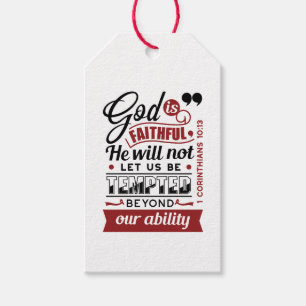 Gott ist treu – 1. Korinther 10,13 Bibelvers Geschenkanhänger