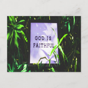 Gott ist treu Christlich Postkarte