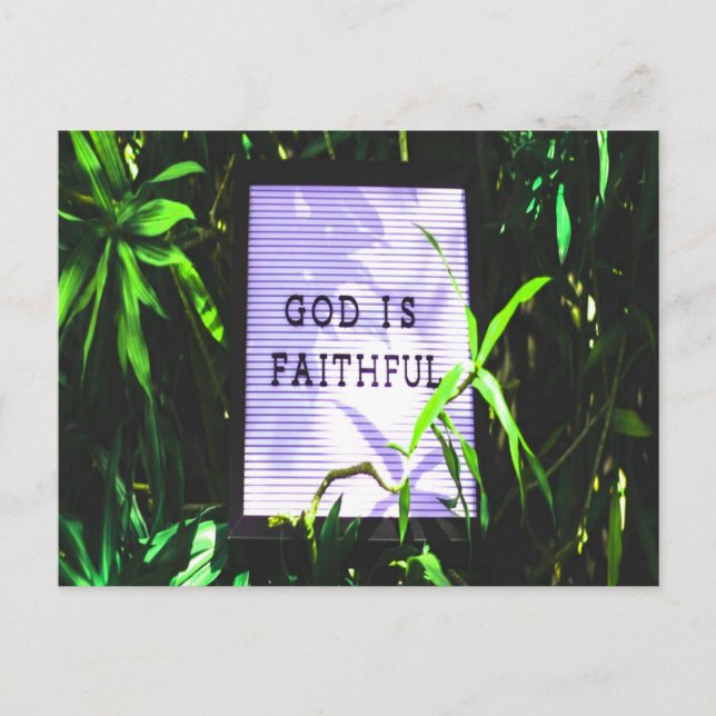 Gott ist treu Christlich Postkarte (Vorderseite)