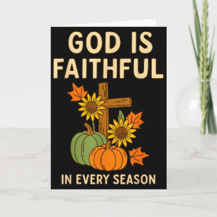 Gott ist treu Fall Christlicher Bibelvers Kürbis Karte