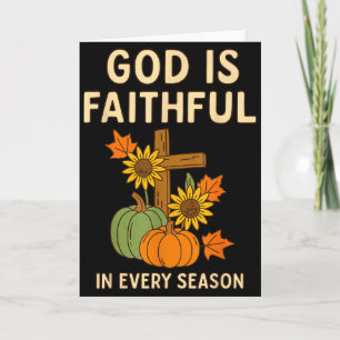 Gott ist treu Herbst christlicher Bibelvers Kürbis Karte