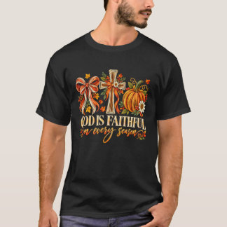 Gott ist treu in jeder Jahreszeit Christliches Her T-Shirt