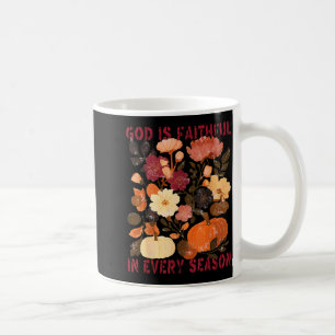 Gott ist treu in jeder Jahreszeit Floral Herbst Ch Kaffeetasse