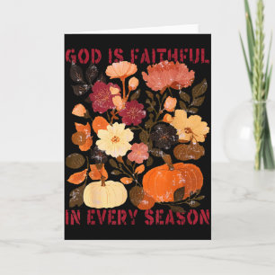 Gott ist treu in jeder Jahreszeit Floral Herbst Ch Karte