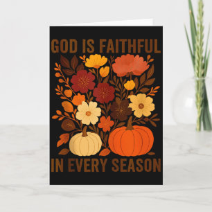 Gott ist treu in jeder Jahreszeit, Floral Herbst Karte