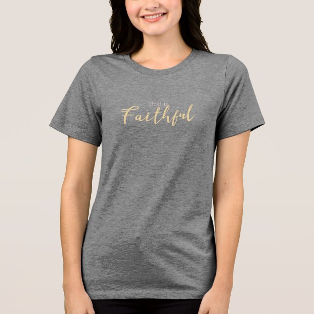 Gott ist treue Frauen Tri-Blend Shirt (Vorderseite)