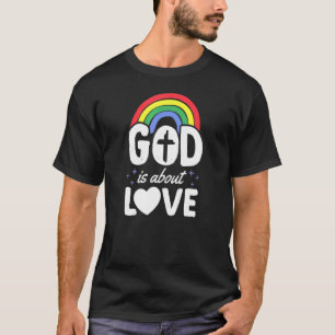 Gott ist über Liebe Christlicher Gay Pride Bohemis T-Shirt