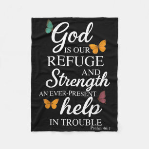 Gott ist unsere Zuflucht Bibelvers Psalm 46_1 Fleecedecke